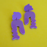 Wavy Abstract Earrings (Lilac)