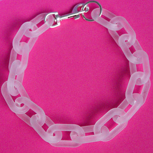 Chunky Frosted  Acrylic Chain  Necklace