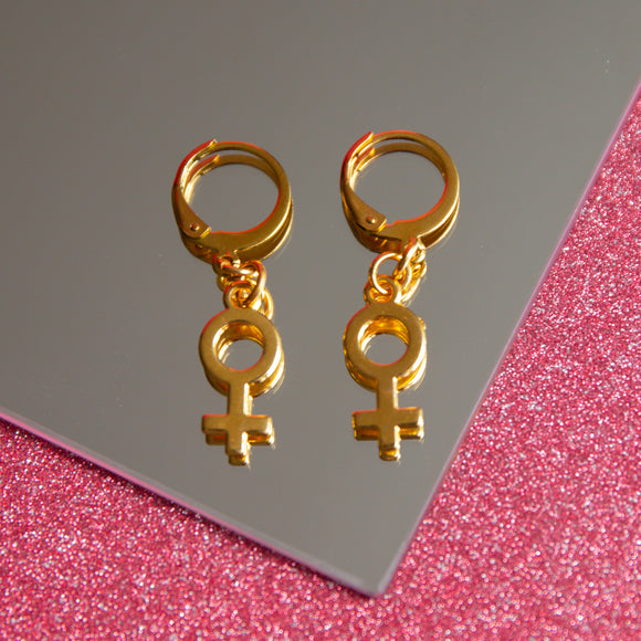 Mini Gold Venus Earrings