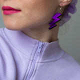 Purple 80's Lighting Earrings
