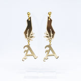 Custom Old English Letter Initial Earrings