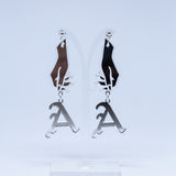 Custom Old English Letter Initial Earrings