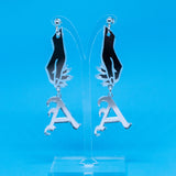 Custom Old English Letter Initial Earrings