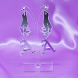 Custom Old English Letter Initial Earrings