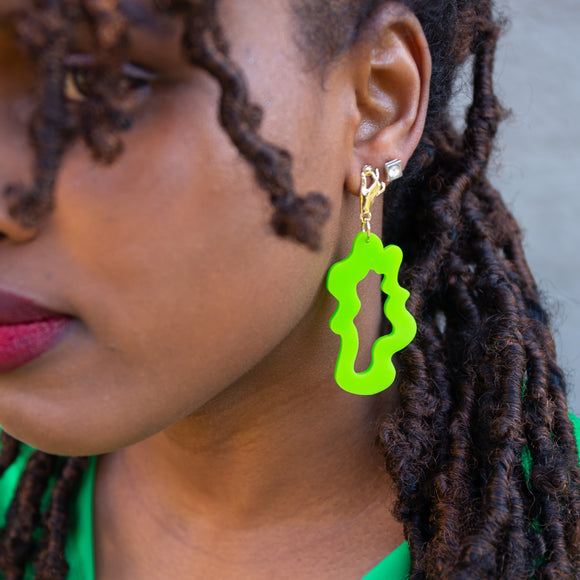 Limge Green Splash Earrings