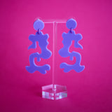 Swirl Abstract Earrings (Lilac)