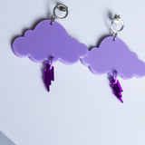 Lilac Cloud Earrings & Lightning