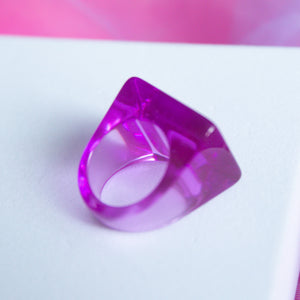 Chunky Resin Ring ( Purple)
