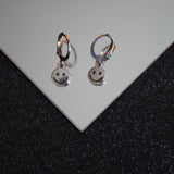 Mini Steel Smiley Hoop Earrings