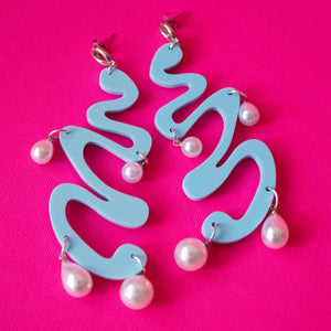 Blue Lagoon Wiggle Earrings