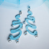 Blue Lagoon Wiggle Earrings