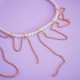 Gold Waves Pearl Necklace