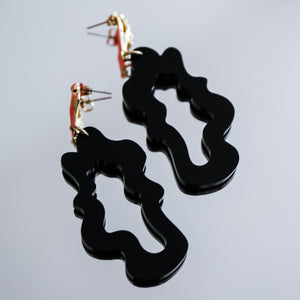 Black Splash Earrings