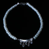 Dripping Liquid Silver Necklace