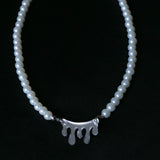 Dripping Liquid Silver Necklace