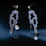 Silver Abstract Chaos Earrings