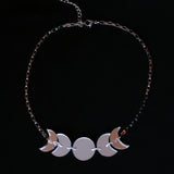 Moon Phase Steel Necklace