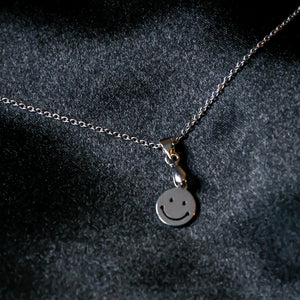 Stainless Steel Smiley Face Necklace