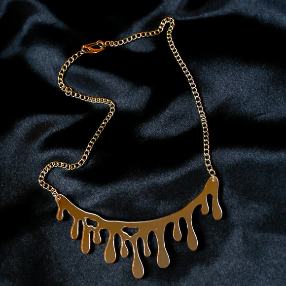 Chunky Gold Melting Necklace