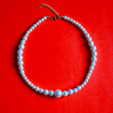 Irregular Creamy White Pearl Necklace