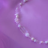 White/ Transparent Pearl Choker Necklace