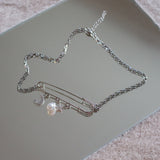 Steel Safety Pin Necklace