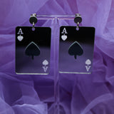 Playing Card Earrings / Ace Of Spades