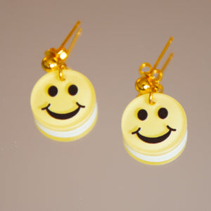 Yellow Smiley Face Earrings