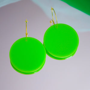 Lime Green Mini Round Hoops