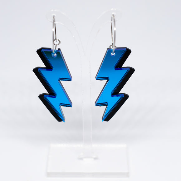 Blue 80's Lighting Earrings